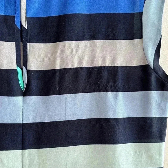 The Limited Horizontal Striped Tank Top, Blue and Teal Stripes Shirt, Size XS - Picture 11 of 16
